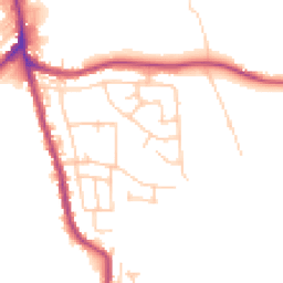 Daytime road noise heatmap for WN2 5PY