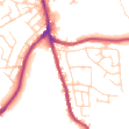 Daytime road noise heatmap for WN2 5QL
