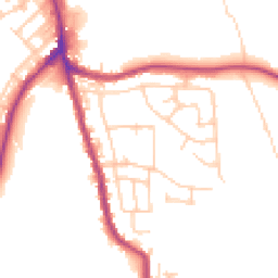 Daytime road noise heatmap for WN2 5QP