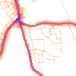 Daytime road noise heatmap for WN2 5QW