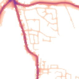 Daytime road noise heatmap for WN2 5RE