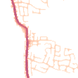 Daytime road noise heatmap for WN2 5RN