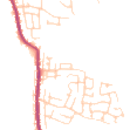 Daytime road noise heatmap for WN2 5RR