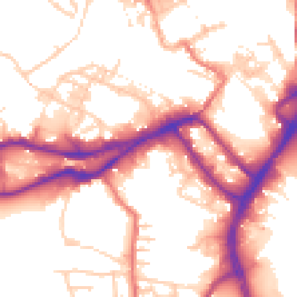 Daytime road noise heatmap for WN3 4AA