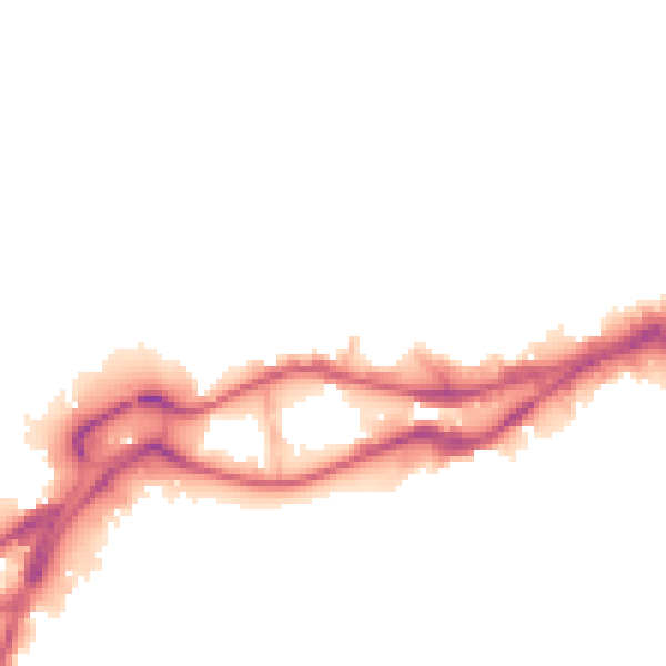 Night-time road noise heatmap for WN3 4AS