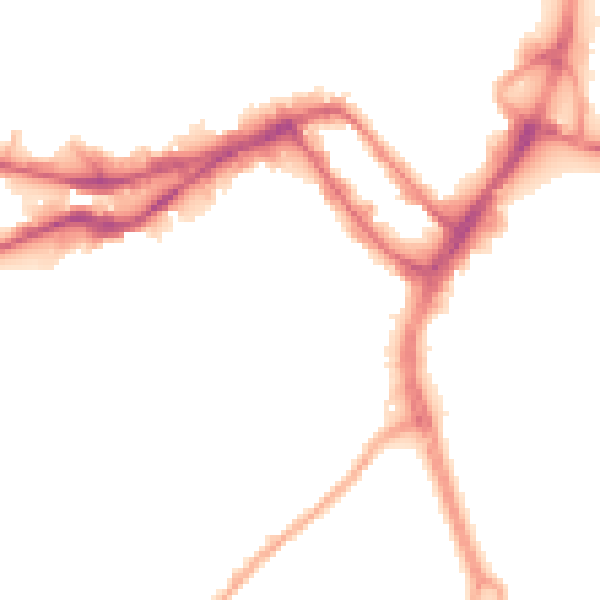 Night-time road noise heatmap for WN3 4AW