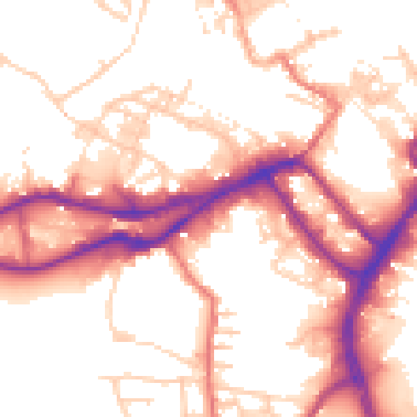 Daytime road noise heatmap for WN3 4BG