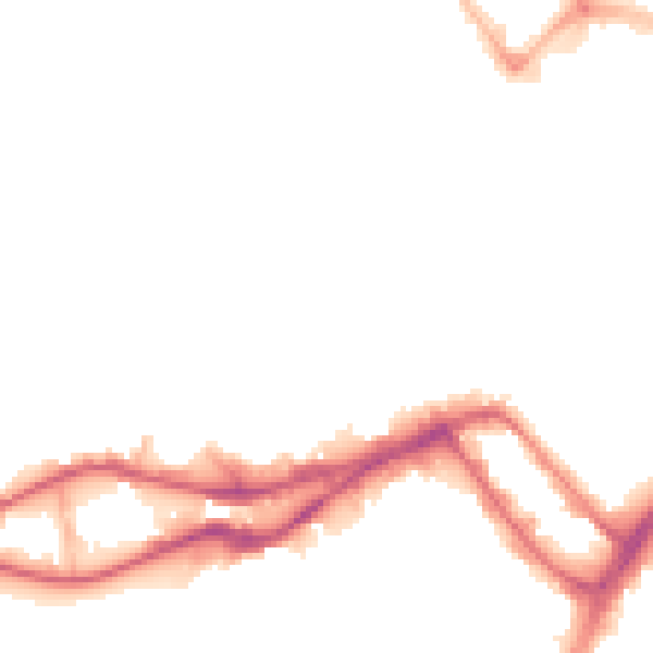 Night-time road noise heatmap for WN3 4DA