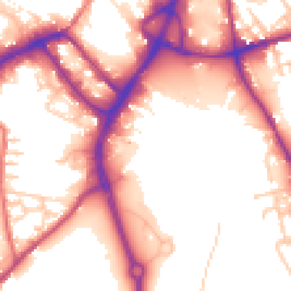 Daytime road noise heatmap for WN3 4DQ