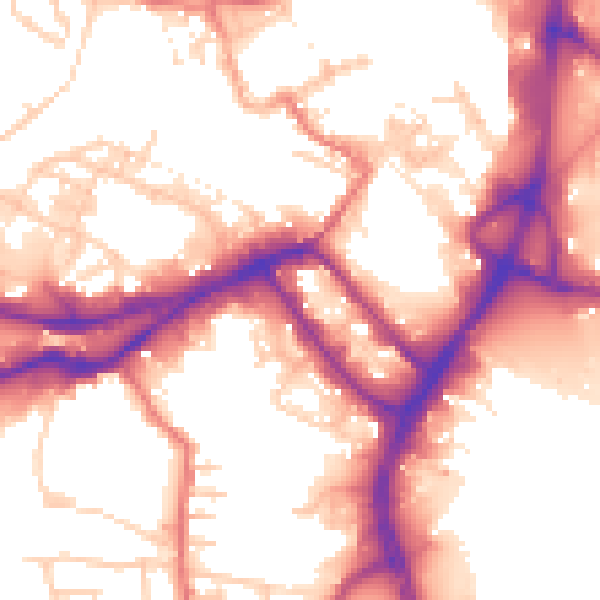Daytime road noise heatmap for WN3 4EL