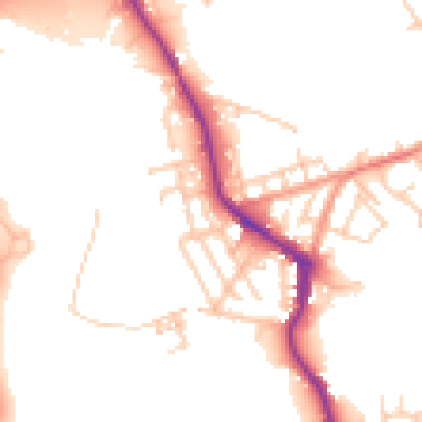 Daytime road noise heatmap for WN3 4FJ