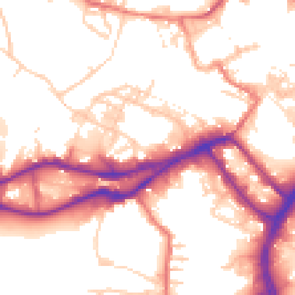Daytime road noise heatmap for WN3 4FQ
