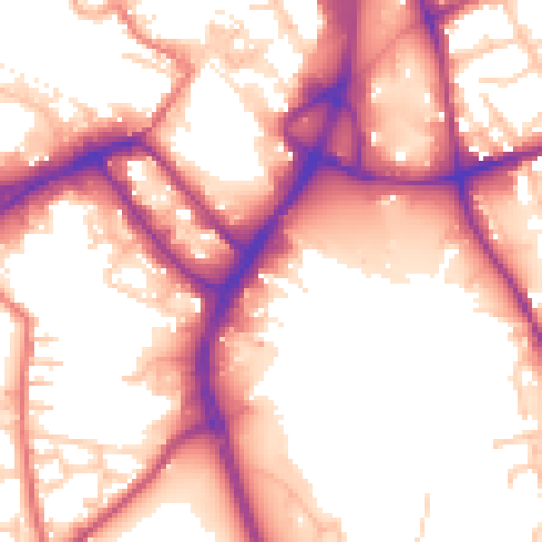 Daytime road noise heatmap for WN3 4HN
