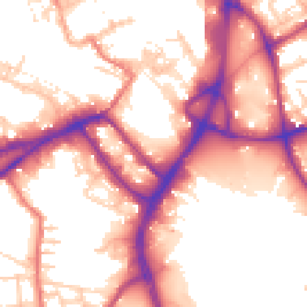 Daytime road noise heatmap for WN3 4HY