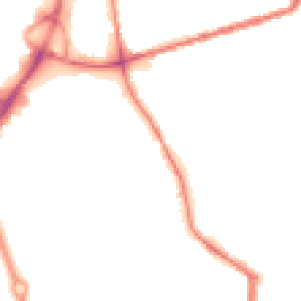 Night-time road noise heatmap for WN3 4JL