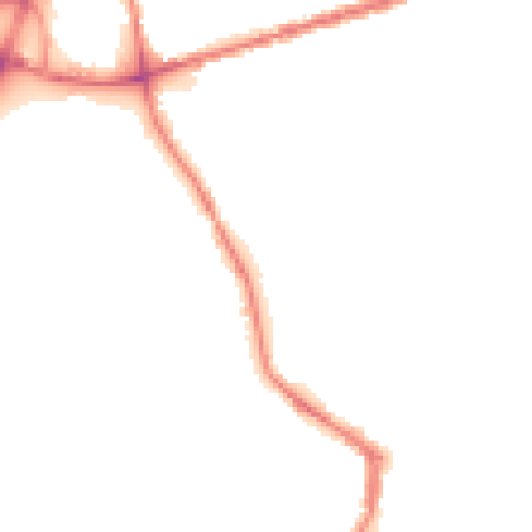 Night-time road noise heatmap for WN3 4JR