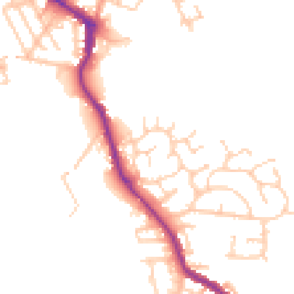 Daytime road noise heatmap for WN3 4NZ
