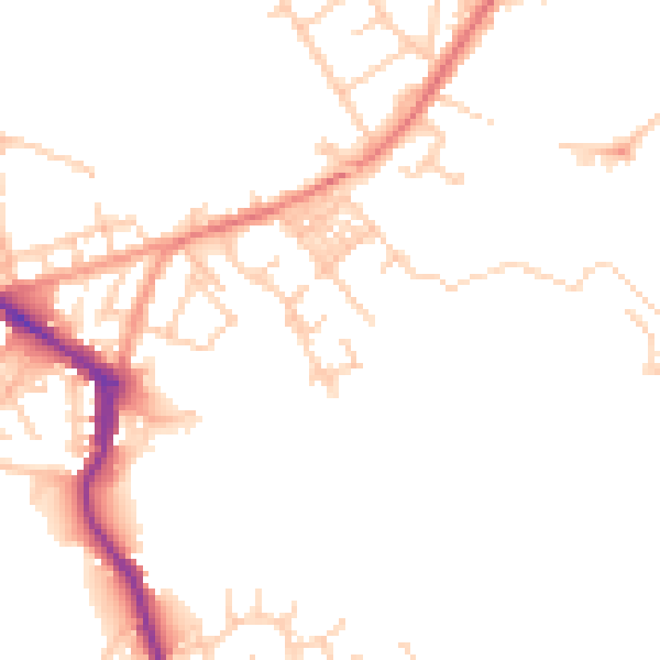 Daytime road noise heatmap for WN3 4SH