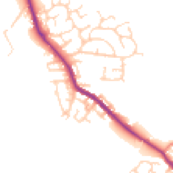 Daytime road noise heatmap for WN3 4TG
