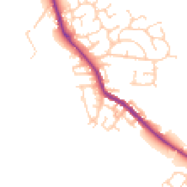 Daytime road noise heatmap for WN3 4TN