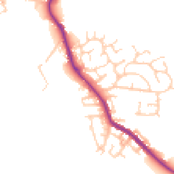 Daytime road noise heatmap for WN3 4TW