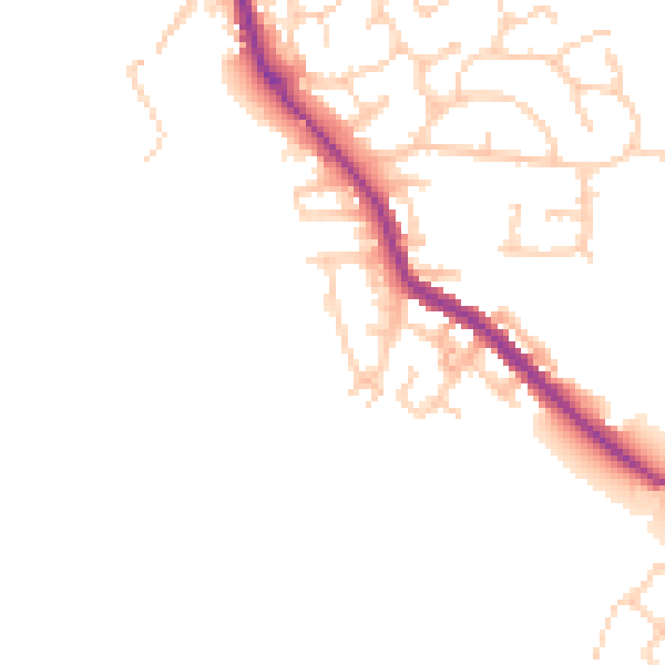 Daytime road noise heatmap for WN3 4UA