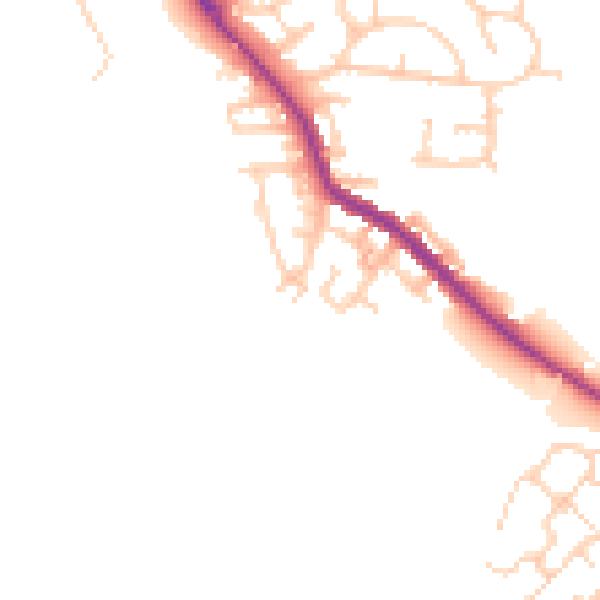 Daytime road noise heatmap for WN3 4UF