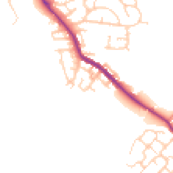 Daytime road noise heatmap for WN3 4UQ