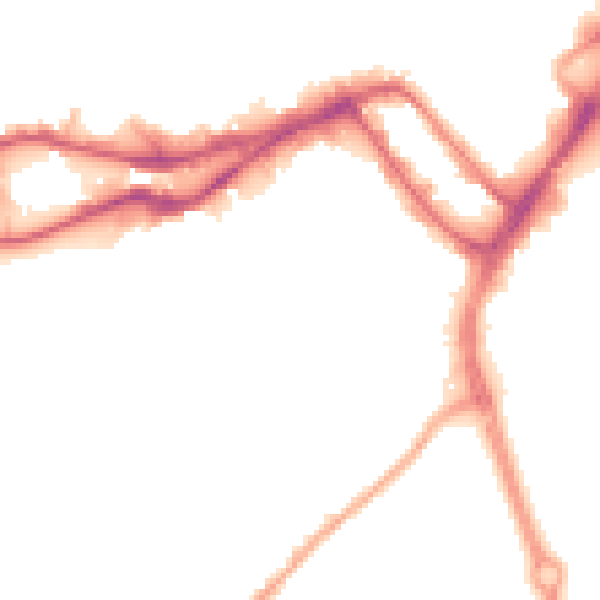 Night-time road noise heatmap for WN3 5BL