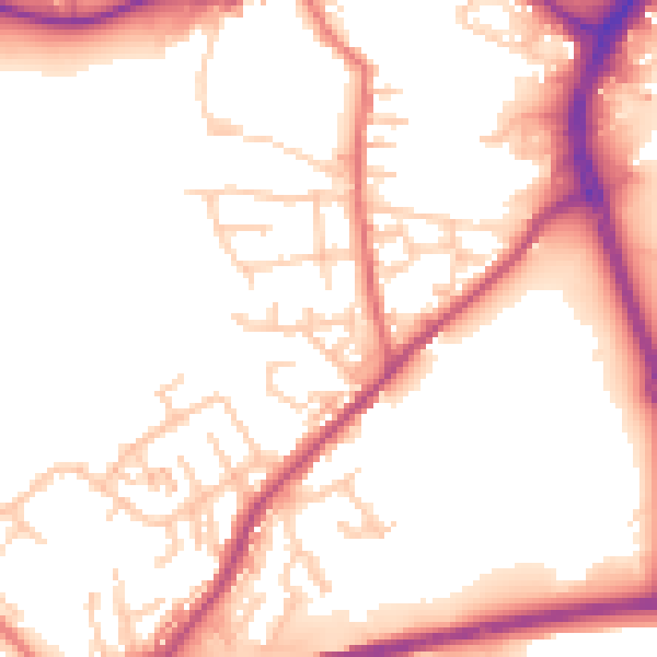 Daytime road noise heatmap for WN3 5HB