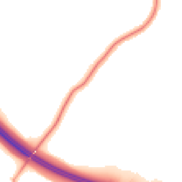 Night-time road noise heatmap for WN3 6DF