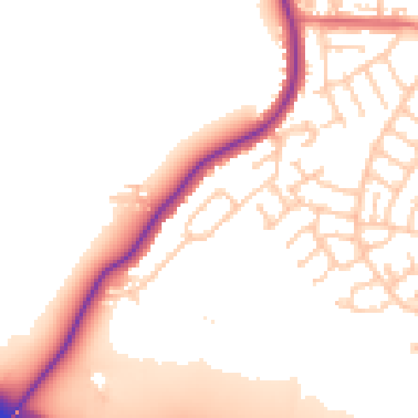 Daytime road noise heatmap for WN3 6DG