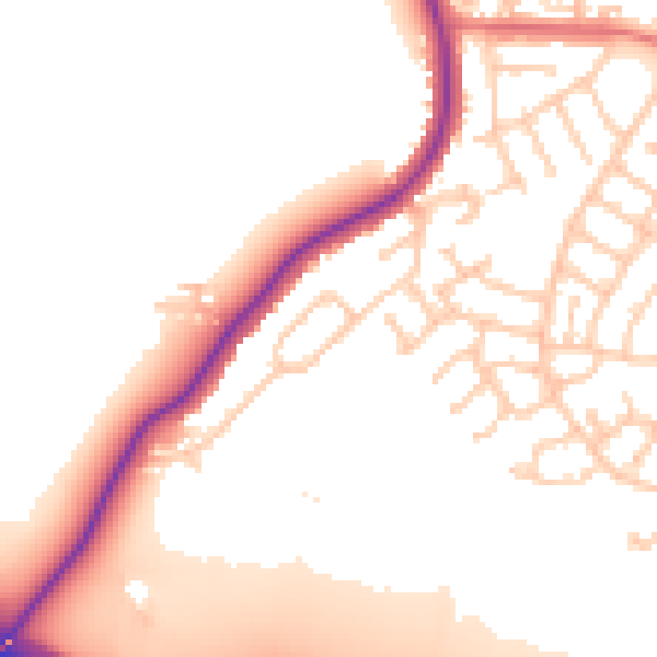 Daytime road noise heatmap for WN3 6DH