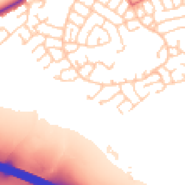 Daytime road noise heatmap for WN3 6JT