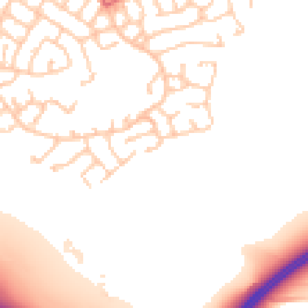 Daytime road noise heatmap for WN3 6NT