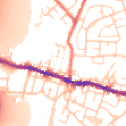 Daytime road noise heatmap for WN5 0AF