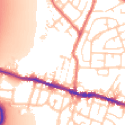 Daytime road noise heatmap for WN5 0AJ
