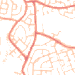 Daytime road noise heatmap for WN5 0BA