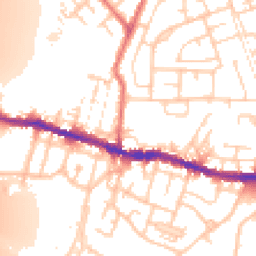 Daytime road noise heatmap for WN5 0DT