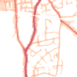Daytime road noise heatmap for WN5 7AR