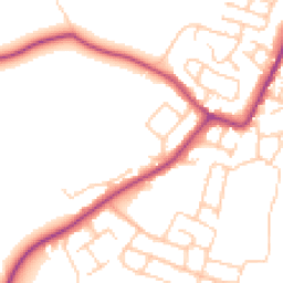 Daytime road noise heatmap for WN5 7BW