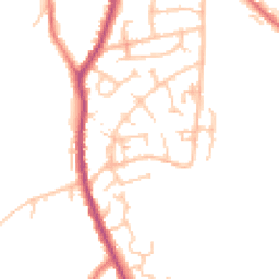 Daytime road noise heatmap for WN5 7BZ
