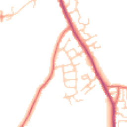 Daytime road noise heatmap for WN5 7EB