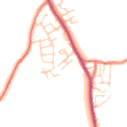 Daytime road noise heatmap for WN5 7EH