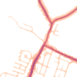 Daytime road noise heatmap for WN5 7HE