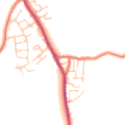 Daytime road noise heatmap for WN5 7JL