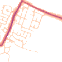 Daytime road noise heatmap for WN5 7NB