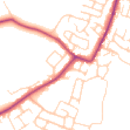 Daytime road noise heatmap for WN5 7QH