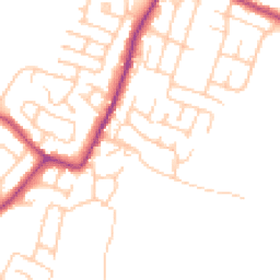 Daytime road noise heatmap for WN5 7TE