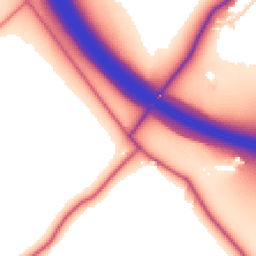 Daytime road noise heatmap for WN5 7YB